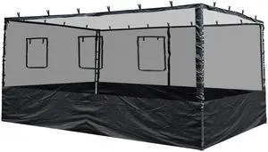 Pop Up Canopy Half Mesh Sidewall with Windows for 10x15 ft Outdoor Camping Fishing Tent Mesh Enclosures,4pcs Screened Wall Only Pop Up Canopy Half Mesh Sidewall with Windows for 10x15 ft Outdoor Camping Fishing Tent Mesh Enclosures,4pcs Screened Wall Only