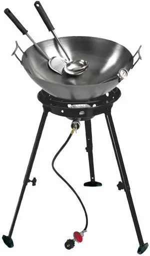 37212 Outdoor Gourmet 22 Inch Carbon Steel Wok Kit,Black & Steel 37212 Outdoor Gourmet 22 Inch Carbon Steel Wok Kit,Black & Steel