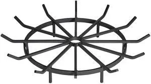 Wagon Wheel Firewood Grate for Fire Pit - Made in The USA (28 Inch) Wagon Wheel Firewood Grate for Fire Pit - Made in The USA (28 Inch)