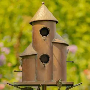 Large Copper Colored Multi-Birdhouse Stakes, Room for 4 Bird Families in Each (Tall Triple Cylinder Homes (Copper Color)) Large Copper Colored Multi-Birdhouse Stakes, Room for 4 Bird Families in Each (Tall Triple Cylinder Homes (Copper Color))