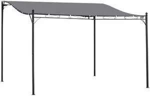 10' x 13' Steel Outdoor Pergola Gazebo, Patio Canopy with Weather-Resistant Fabric and Drainage Holes for Backyard, Deck, Garden, Gray 10' x 13' Steel Outdoor Pergola Gazebo, Patio Canopy with Weather-Resistant Fabric and Drainage Holes for Backyard, Deck, Garden, Gray