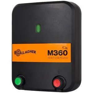 M360 Electric Fence Charger | 3.6 Joules for Livestock, Pastures & Perimeter Control | Powers Up to 55 Miles of Fence or 250 Acres | 110V AC Powered Energizer with Lightning Protection M360 Electric Fence Charger | 3.6 Joules for Livestock, Pastures & Perimeter Control | Powers Up to 55 Miles of Fence or 250 Acres | 110V AC Powered Energizer with Lightning Protection