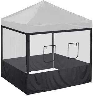 Pop Up Canopy Half Mesh Sidewall with Window 10x10Ft for Food Booth Commercial Vendor Shelter Mesh Enclosures, 4pcs Screened Wall Only Pop Up Canopy Half Mesh Sidewall with Window 10x10Ft for Food Booth Commercial Vendor Shelter Mesh Enclosures, 4pcs Screened Wall Only