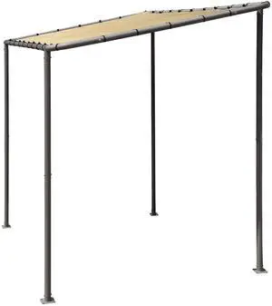10' x 6' Solano Gazebo Canopy Charcoal Carbon Steel Frame and Water-Resistant and Sun Protection Tan Cover 10' x 6' Solano Gazebo Canopy Charcoal Carbon Steel Frame and Water-Resistant and Sun Protection Tan Cover