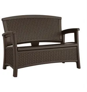 Outdoor Wicker Love Seat with 23-Gallon Storage, Comfortable Seating for Two, Ergonomic Back Support, All-Weather Furniture for Patio, Deck, and Garden, Java, Made in the USA Outdoor Wicker Love Seat with 23-Gallon Storage, Comfortable Seating for Two, Ergonomic Back Support, All-Weather Furniture for Patio, Deck, and Garden, Java, Made in the USA