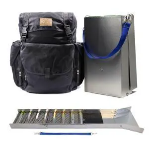 50" Aluminum Folding Sluice Box for Gold Prospecting Backpack Set, Black 50" Aluminum Folding Sluice Box for Gold Prospecting Backpack Set, Black