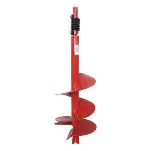 12 Inch Diameter 36 Inch Long Earth Auger Bit with Fishtail Point and Patent Shock Spring 12 Inch Diameter 36 Inch Long Earth Auger Bit with Fishtail Point and Patent Shock Spring