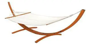 Double Hammock Wood Arc Stand, Wooden Hammock W/Stand, Classic Natural Hammock Set for Yard, Garden (14 ft Set) Double Hammock Wood Arc Stand, Wooden Hammock W/Stand, Classic Natural Hammock Set for Yard, Garden (14 ft Set)