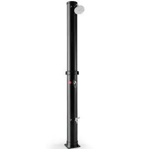 7.2 FT 10 Gallon 2-Section Solar-Heated Outdoor Shower, Pool Shower W/Free-Rotating Shower Head, Foot Tap Spigot, Faucet, Temperature and Pressure Adjustment for Backyard, Garden, Beach Spa 7.2 FT 10 Gallon 2-Section Solar-Heated Outdoor Shower, Pool Shower W/Free-Rotating Shower Head, Foot Tap Spigot, Faucet, Temperature and Pressure Adjustment for Backyard, Garden, Beach Spa