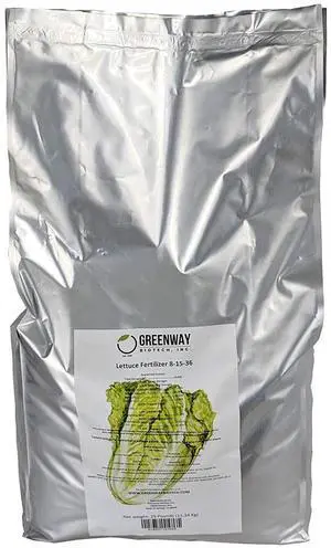 Lettuce Fertilizer Powder 8-15-36 Plus Trace Minerals and 100% Water Soluble Includes Essential Chelated Micronutrients for Healthy Plants- 25 Pounds Lettuce Fertilizer Powder 8-15-36 Plus Trace Minerals and 100% Water Soluble Includes Essential Chelated Micronutrients for Healthy Plants- 25 Pounds