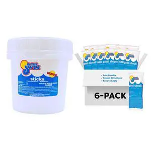 Chlorine and Shock Bundle for Sanitizing Swimming Pools Includes 10 Pound Bucket of 4-Inch Chlorine Sticks and 6 x 1 Pound Bags of 68% Cal-Hypo Pool Shock Chlorine and Shock Bundle for Sanitizing Swimming Pools Includes 10 Pound Bucket of 4-Inch Chlorine Sticks and 6 x 1 Pound Bags of 68% Cal-Hypo Pool Shock