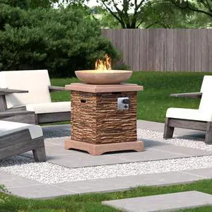 Propane Fire Pits for Outside 40,000 BTU Gas Fire Pit Table 20-inch Patio Square Smokeless Concrete Fire Table Lava Rocks and Rain Cover for Garden,Deck,Pool,Backyard, CSA Certified Propane Fire Pits for Outside 40,000 BTU Gas Fire Pit Table 20-inch Patio Square Smokeless Concrete Fire Table Lava Rocks and Rain Cover for Garden,Deck,Pool,Backyard, CSA Certified