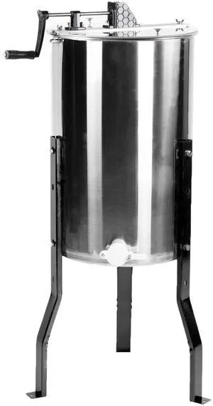 Honey Extractor 2 Frame Rack, Food Grade Stainless Steel Honey Processing Equipment, Manual Crank Honeycomb Drum Spinner with Transparent Lid, BEE-V002 Honey Extractor 2 Frame Rack, Food Grade Stainless Steel Honey Processing Equipment, Manual Crank Honeycomb Drum Spinner with Transparent Lid, BEE-V002