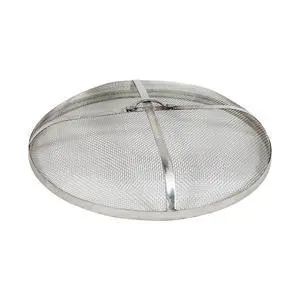 Sunnydaze Round Fire Pit Screen Cover - 36-Inch Stainless Steel Mesh Fire Pit Spark Screen - Spark Lid Top Cover with Handle Sunnydaze Round Fire Pit Screen Cover - 36-Inch Stainless Steel Mesh Fire Pit Spark Screen - Spark Lid Top Cover with Handle