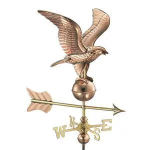 8815PR Eagle Cottage Weathervane, Polished Copper with Roof Mount, Medium 8815PR Eagle Cottage Weathervane, Polished Copper with Roof Mount, Medium