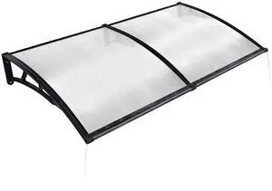 2Pack 40"x40" Door Window Awning Whole One-piece Polycarbonate Anti-UV30+ Cover Front Door Outdoor Rain Snow Sunlight Protection Hollow Sheet Patio Yard Door White Board 2Pack 40"x40" Door Window Awning Whole One-piece Polycarbonate Anti-UV30+ Cover Front Door Outdoor Rain Snow Sunlight Protection Hollow Sheet Patio Yard Door White Board