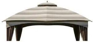 Durable 350 Replacement Canopy Top Compatible with Allen Roth 10' x 12' Gazebo Models GF-12S004B, TPGAZ17-002 - Stripe Stone Durable 350 Replacement Canopy Top Compatible with Allen Roth 10' x 12' Gazebo Models GF-12S004B, TPGAZ17-002 - Stripe Stone