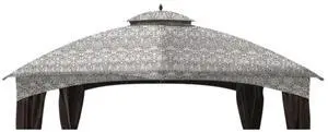 Durable 350 Replacement Canopy Top Compatible with Allen Roth 10' x 12' Gazebo Models GF-12S004B, TPGAZ17-002 - Damask Beige Durable 350 Replacement Canopy Top Compatible with Allen Roth 10' x 12' Gazebo Models GF-12S004B, TPGAZ17-002 - Damask Beige