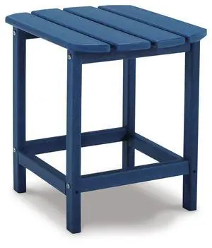 Outdoor Sundown Treasure HDPE End Table, Blue Outdoor Sundown Treasure HDPE End Table, Blue