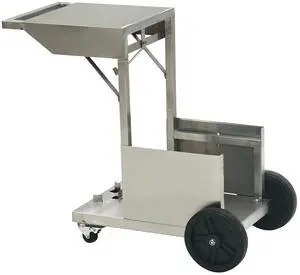 700-185 Stainless Bayou Fryer Cart Features Rubber Wheels and Locking Casters Hook Mount for Propane Tank Perfect Accessory for 4-gal Fryers 700-185 Stainless Bayou Fryer Cart Features Rubber Wheels and Locking Casters Hook Mount for Propane Tank Perfect Accessory for 4-gal Fryers