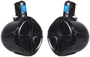 RWB80B Pair 8" 2-Way Marine Wakeboard Tower Speakers, 600W Peak/400W RMS, 4 Ohm, Waterproof, High-Fidelity Sound, for Boat, Jeep, and ATVs RWB80B Pair 8" 2-Way Marine Wakeboard Tower Speakers, 600W Peak/400W RMS, 4 Ohm, Waterproof, High-Fidelity Sound, for Boat, Jeep, and ATVs