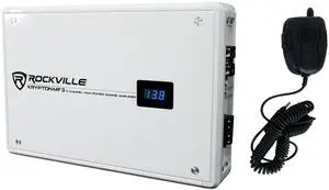 Krypton MF3 1600w Peak 4 Channel Marine Amplifier, White, PA Microphone, Rustproof, Adjustable Crossover, for Boats Krypton MF3 1600w Peak 4 Channel Marine Amplifier, White, PA Microphone, Rustproof, Adjustable Crossover, for Boats