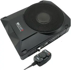 RW-108A 600W Reference Series 8" Slim Low Profile Compact Under-Seat 4-Ohm Active Powered Subwoofer Enclosure with Built in Amplifier for Car RV ATV, Black RW-108A 600W Reference Series 8" Slim Low Profile Compact Under-Seat 4-Ohm Active Powered Subwoofer Enclosure with Built in Amplifier for Car RV ATV, Black
