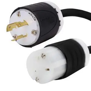 IronBox Electric NEMA L6-20P to 6-20R Plug Adapter 20A 250V Heavy Duty Power Adapter Cord, 12/3 AWG SJOOW - L6-20 Plug to 6-20 Receptacle Adapter, Industrial Grade Flexible Wire - (Black, 10ft) IronBox Electric NEMA L6-20P to 6-20R Plug Adapter 20A 250V Heavy Duty Power Adapter Cord, 12/3 AWG SJOOW - L6-20 Plug to 6-20 Receptacle Adapter, Industrial Grade Flexible Wire - (Black, 10ft)
