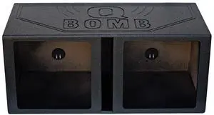 RBL15SQ Dual 15" Vented Subwoofer Enclosure, Square Cutouts for Kicker Solo Baric L7S/L7R, Bed Liner Finish, 3/4" MDF, Spring Terminals, 39Hz Tuning RBL15SQ Dual 15" Vented Subwoofer Enclosure, Square Cutouts for Kicker Solo Baric L7S/L7R, Bed Liner Finish, 3/4" MDF, Spring Terminals, 39Hz Tuning