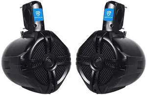 RWB65B 500W 6.5" 2-Way Marine Wakeboard Tower Speakers, 4 Ohm, Waterproof, Durable Mounting, High-Fidelity Sound, for Boats, Jeeps, ATVs, 2-Piece RWB65B 500W 6.5" 2-Way Marine Wakeboard Tower Speakers, 4 Ohm, Waterproof, Durable Mounting, High-Fidelity Sound, for Boats, Jeeps, ATVs, 2-Piece