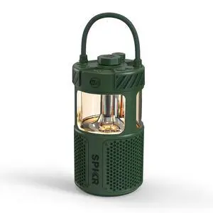 lightSPKR Bluetooth wireless speaker with camping lantern: 360° audio, 3 audio modes, 2 light colors & infinite brightness adjustment, IPX6 waterproof for indoor & outdoor use (Forest Green) lightSPKR Bluetooth wireless speaker with camping lantern: 360° audio, 3 audio modes, 2 light colors & infinite brightness adjustment, IPX6 waterproof for indoor & outdoor use (Forest Green)