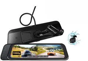 R10-SPL 10-Inch Full Touch Digital Rearview Mirror with Dual Channel Recording, 1080P Front Camera, HDR, Waterproof Rear Camera and Mirror Replacement Mount R10-SPL 10-Inch Full Touch Digital Rearview Mirror with Dual Channel Recording, 1080P Front Camera, HDR, Waterproof Rear Camera and Mirror Replacement Mount
