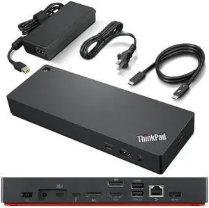 ThinkPad Universal Thunderbolt 4 Dock, 4 Displays, Dynamic Power Charging up to 100W, Black ThinkPad Universal Thunderbolt 4 Dock, 4 Displays, Dynamic Power Charging up to 100W, Black