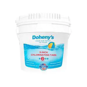 Dohenys 3-Inch Stabilized Chlorine Tablets for Sanitizing Swimming Pools | 99% Pure Tri-Chlor, 90% Available Chlorine | Long-Lasting, UV-Protected, Slow-Dissolving | Individually Wrapped 25lb Bucket Dohenys 3-Inch Stabilized Chlorine Tablets for Sanitizing Swimming Pools | 99% Pure Tri-Chlor, 90% Available Chlorine | Long-Lasting, UV-Protected, Slow-Dissolving | Individually Wrapped 25lb Bucket