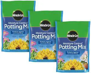 Moisture Control Potting Mix - Plant Soil For Container Plants, Protects against Over- and Under-Watering, 8 qt. (3-Pack) Moisture Control Potting Mix - Plant Soil For Container Plants, Protects against Over- and Under-Watering, 8 qt. (3-Pack)