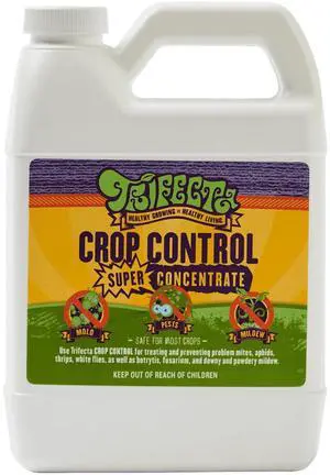 Crop Control Super Concentrate All-in-One Natural Pesticide, Fungicide, Miticide, Insecticide, Help Defeat Spider Mites, Powdery Mildew, Botrytis, Mold, and More on Plants 16 OZ Crop Control Super Concentrate All-in-One Natural Pesticide, Fungicide, Miticide, Insecticide, Help Defeat Spider Mites, Powdery Mildew, Botrytis, Mold, and More on Plants 16 OZ