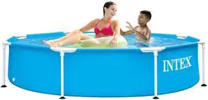 28205EH Metal Frame Above Ground Swimming Pool: 8ft x 20in Puncture-Resistant Material Easy Assemble Rust Resistant 483 Gallon Capacity 28205EH Metal Frame Above Ground Swimming Pool: 8ft x 20in Puncture-Resistant Material Easy Assemble Rust Resistant 483 Gallon Capacity