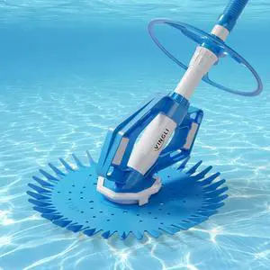 Pool Vacuum Cleaner Automatic Sweeper Swimming Pool Creepy Crawler Vacuum with 33FT Hoses (Light Blue&White) Pool Vacuum Cleaner Automatic Sweeper Swimming Pool Creepy Crawler Vacuum with 33FT Hoses (Light Blue&White)