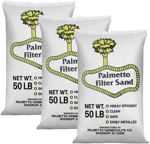 3 Pack Pool Filter Sand, Clean and Clear Water, Superior Quality Natural Sand for Residential and Commercial Pool Sand Filter Pumps, 50 Pound 3 Pack Pool Filter Sand, Clean and Clear Water, Superior Quality Natural Sand for Residential and Commercial Pool Sand Filter Pumps, 50 Pound