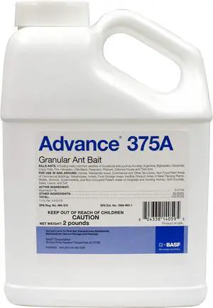 Advance 375A Granular Ant Bait, Indoor or Outdoor, Kills Fire, Odorous House, Carpenter, Little Black and Argentine Ants, Ready to Use, 2 lb Advance 375A Granular Ant Bait, Indoor or Outdoor, Kills Fire, Odorous House, Carpenter, Little Black and Argentine Ants, Ready to Use, 2 lb