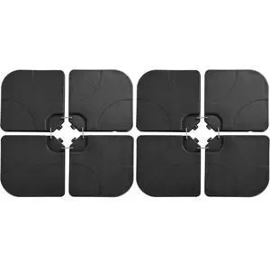 4-Piece 200lb Cantilever Offset Filled with Water or Sand Umbrella Base Patio Market Stand with U Locking Square Shaped, Black, Set of 2 4-Piece 200lb Cantilever Offset Filled with Water or Sand Umbrella Base Patio Market Stand with U Locking Square Shaped, Black, Set of 2