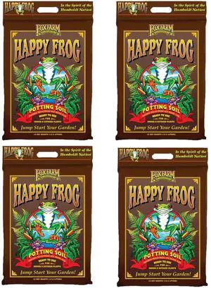Happy Frog Potting Soil, 12qt for Indoor/Outdoor Container Plants,Designed to Improve Root Efficiency, pH Adjusted for Optimal Nutrient Uptake Contains Microbes and Humic Acids (Pack of 4) Happy Frog Potting Soil, 12qt for Indoor/Outdoor Container Plants,Designed to Improve Root Efficiency, pH Adjusted for Optimal Nutrient Uptake Contains Microbes and Humic Acids (Pack of 4)