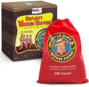 500 Count Super Red European Nightcrawlers for Composting and Garden Soil Aeration | Large Nightcrawlers Improve Soil Structure and Quality for Healthier Gardens 500 Count Super Red European Nightcrawlers for Composting and Garden Soil Aeration | Large Nightcrawlers Improve Soil Structure and Quality for Healthier Gardens