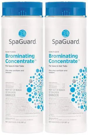 Brominating Concentrate for Spas & Hot Tubs, 14 oz, Pack of 2, One-Step Sanitizer & Oxidizer, pH Neutral, Easy to Use, Fast-Dissolving Brominating Granules Brominating Concentrate for Spas & Hot Tubs, 14 oz, Pack of 2, One-Step Sanitizer & Oxidizer, pH Neutral, Easy to Use, Fast-Dissolving Brominating Granules