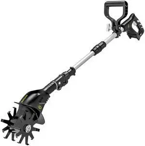 Cordless Garden Tiller & Cultivator with Telescopic Pole, Auxiliary Handle & 6-Inch Steel Blades, 24V, Tool Only - Heavy-Duty Tilling Machine for Lawn, Yard, and Gardening Care, 24V-TLR-CT Cordless Garden Tiller & Cultivator with Telescopic Pole, Auxiliary Handle & 6-Inch Steel Blades, 24V, Tool Only - Heavy-Duty Tilling Machine for Lawn, Yard, and Gardening Care, 24V-TLR-CT