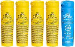 Serene Replacement Mineral and Bromine Cartridge Kit for use with Hot Tub Serene Floating Sanitizing System - Prefilled for Quick & Easy Hot Tub Maintenance - 4 Month Bundle Serene Replacement Mineral and Bromine Cartridge Kit for use with Hot Tub Serene Floating Sanitizing System - Prefilled for Quick & Easy Hot Tub Maintenance - 4 Month Bundle
