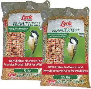 Peanut Pieces Wild Bird Seed - Shelled Peanuts Wild Bird Food for Outside Feeders - 30 lb (Pack of 2-15 lb Bags) Peanut Pieces Wild Bird Seed - Shelled Peanuts Wild Bird Food for Outside Feeders - 30 lb (Pack of 2-15 lb Bags)