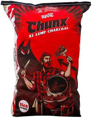 Chunx XL Lump Charcoal, 100% All Natural BBQ Hardwood, 35 Pound Bag - Low Ash Smoking and Grilling, High Heat and Long Burn for Barbecue Grill, Smoker, and Kamado Chunx XL Lump Charcoal, 100% All Natural BBQ Hardwood, 35 Pound Bag - Low Ash Smoking and Grilling, High Heat and Long Burn for Barbecue Grill, Smoker, and Kamado