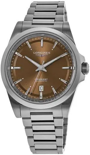 Longines Conquest Automatic Stainless Steel Brown Dial Date Mens Watch L3.830.4.62.6 Longines Conquest Automatic Stainless Steel Brown Dial Date Mens Watch L3.830.4.62.6