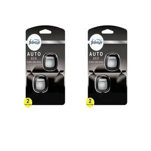 Vent Clip Car Air Freshener, Odor Eliminator, Auto Noir Scent, 4 Clips (2 Packs) Vent Clip Car Air Freshener, Odor Eliminator, Auto Noir Scent, 4 Clips (2 Packs)